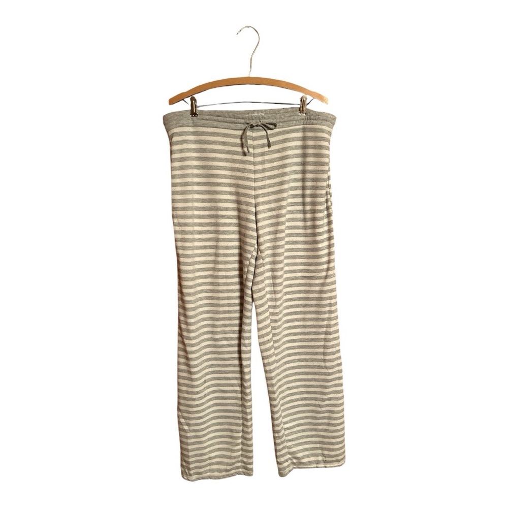 Karen Neuwburger Gray Stripped Pajama Lounge Pants Women’s Size L